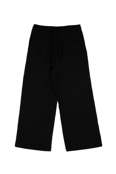 Kız Çocuk Siyah Loose Fit  Modal Karışımlı Kanvas Pantolon