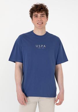 Erkek Oversize Fit Bisiklet Yaka Açık Lacivert Tişört - 50299543016