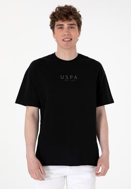 Erkek Oversize Fit Bisiklet Yaka Siyah Tişört - 50299543035