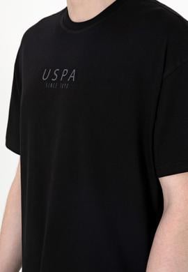 Erkek Oversize Fit Bisiklet Yaka Siyah Tişört - 50299543035