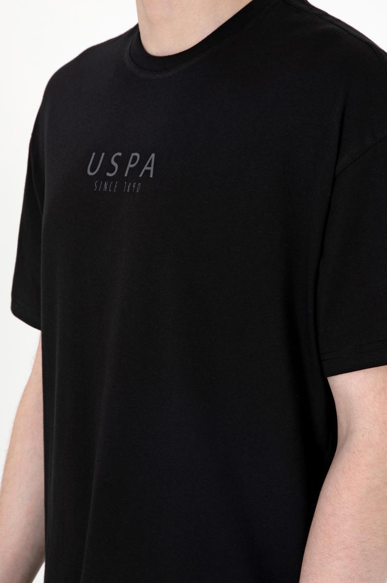 Erkek Oversize Fit Bisiklet Yaka Siyah Tişört