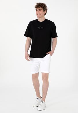 Erkek Oversize Fit Bisiklet Yaka Siyah Tişört - 50299543035