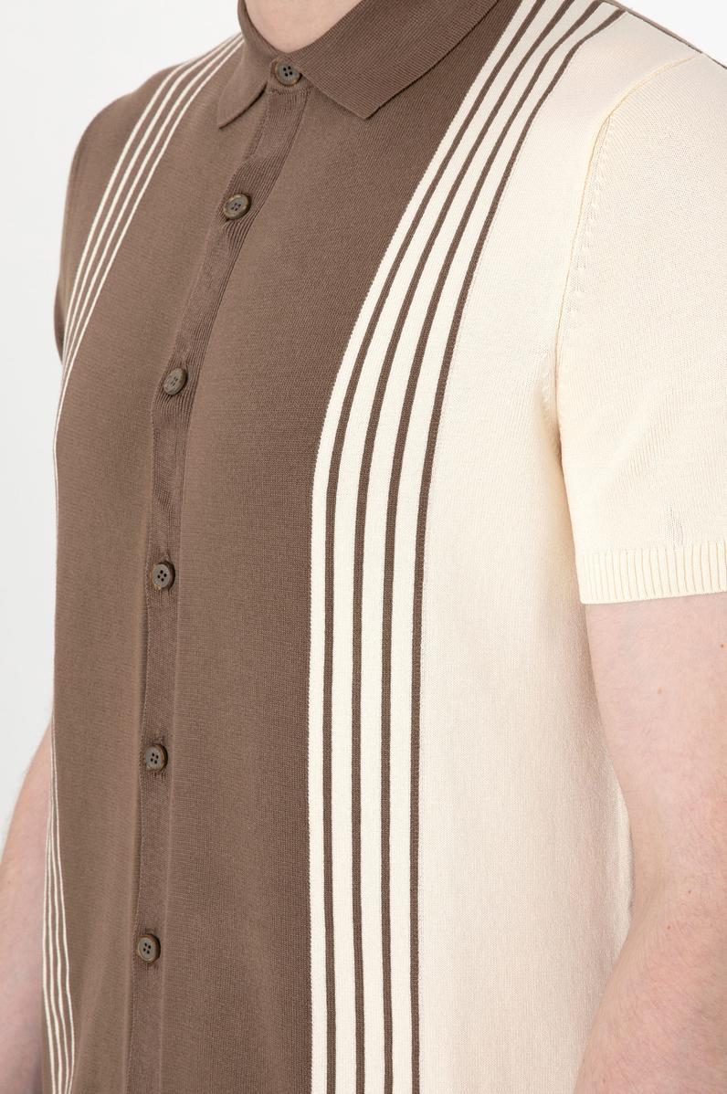 Erkek Regular Fit Vizon Triko Gömlek