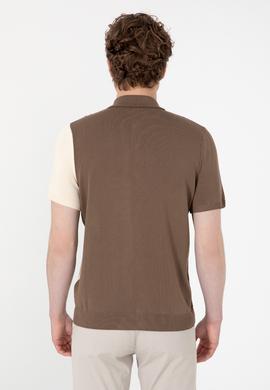 Erkek Regular Fit Vizon Triko Gömlek - 50299329016