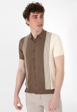 Erkek Regular Fit Vizon Triko Gömlek - 50299329016