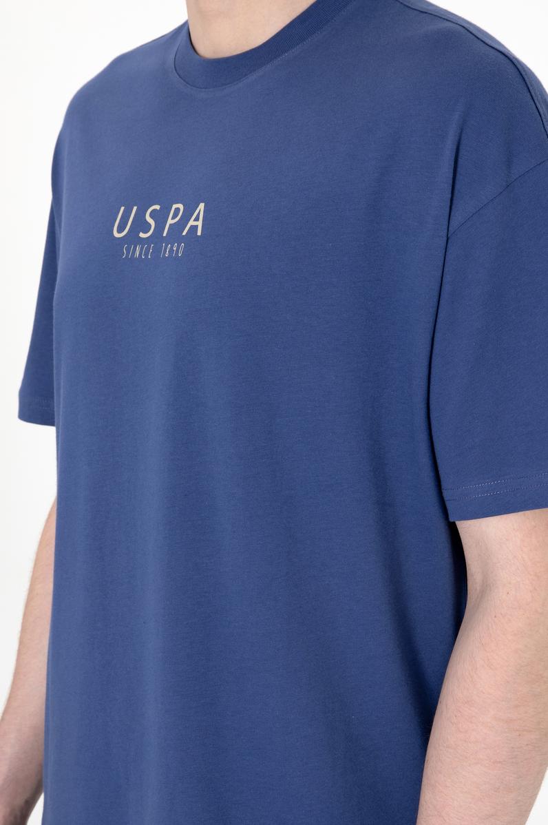 Erkek Oversize Fit Bisiklet Yaka Açık Lacivert Tişört