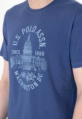 Erkek Regular Fit Bisiklet Yaka Açık Lacivert Tişört - 50299545017