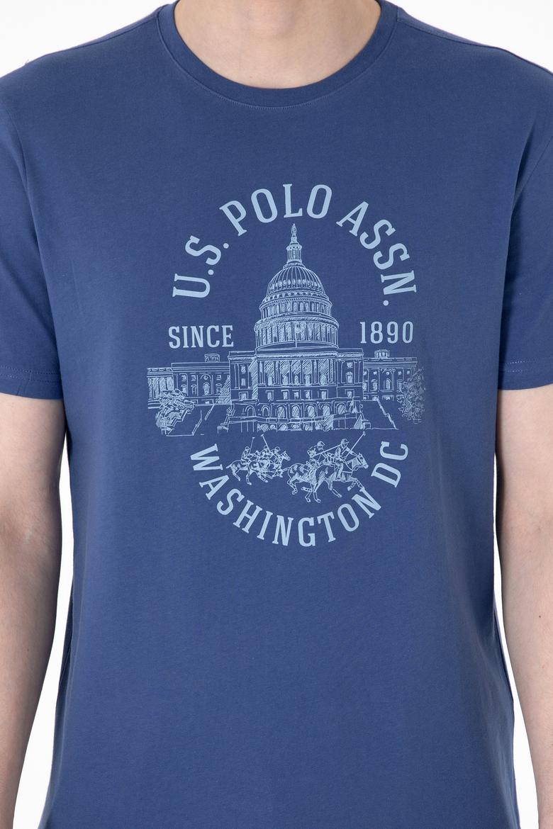 Erkek Regular Fit Bisiklet Yaka Açık Lacivert Tişört - 50299545017