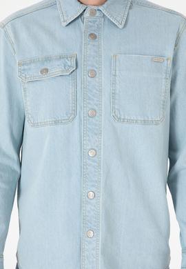 Erkek Açık Mavi Jean Gömlek - 50304421002
