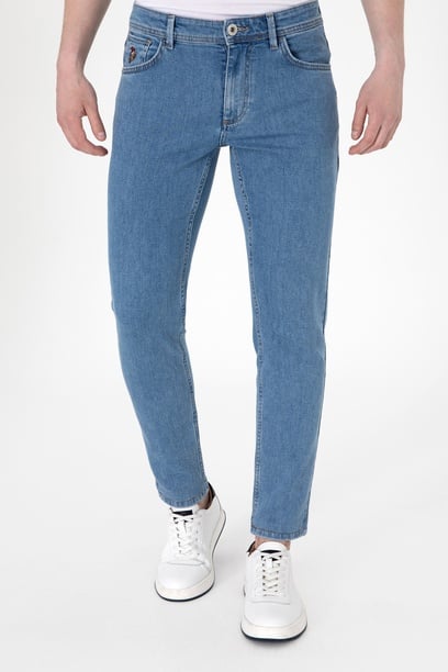 Erkek Açık Mavi Slim Fit Jean Pantolon