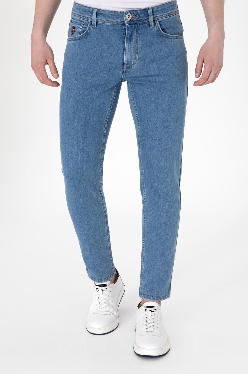 Erkek Açık Mavi Slim Fit Jean Pantolon