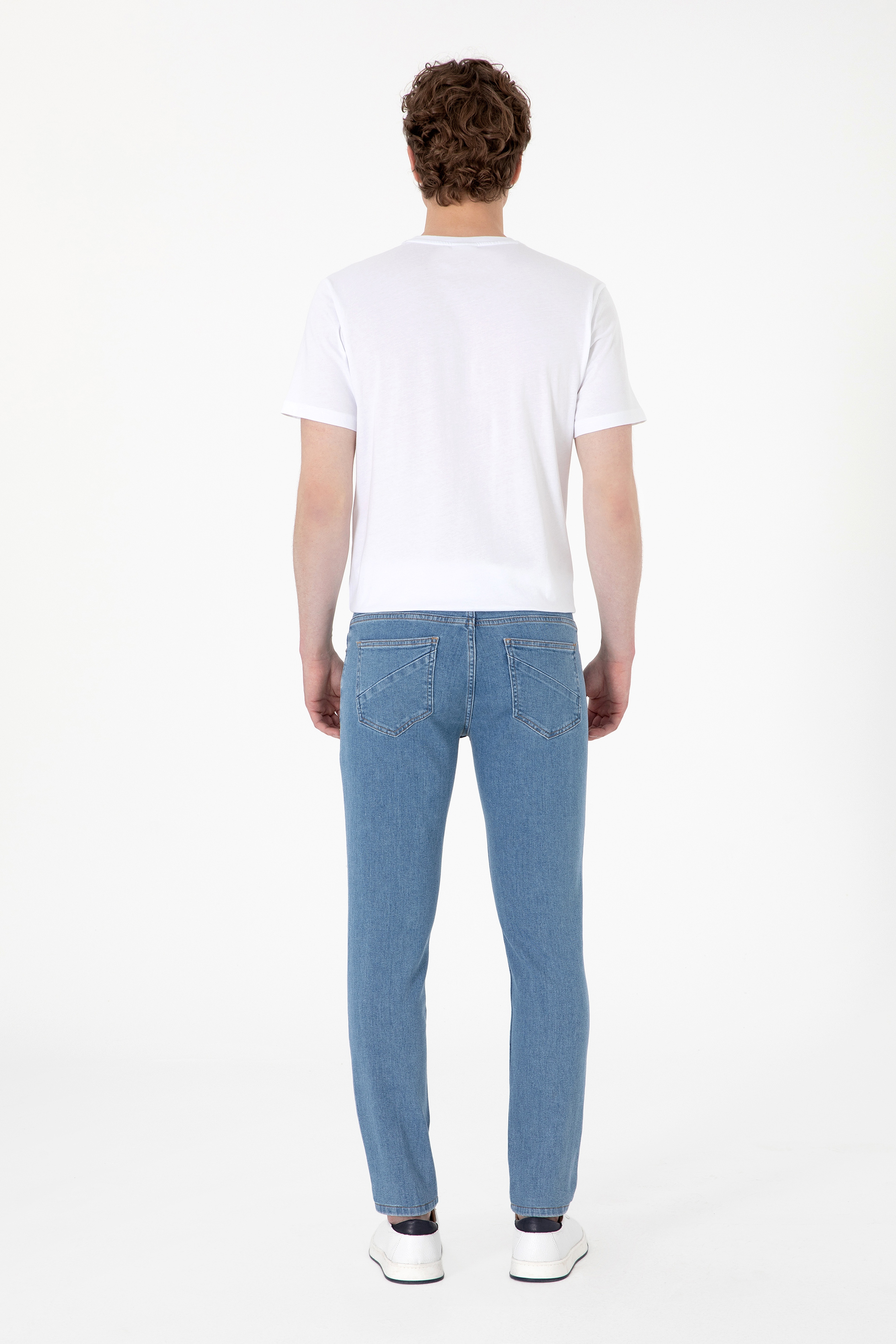 Erkek Açık Mavi Slim Fit Jean Pantolon