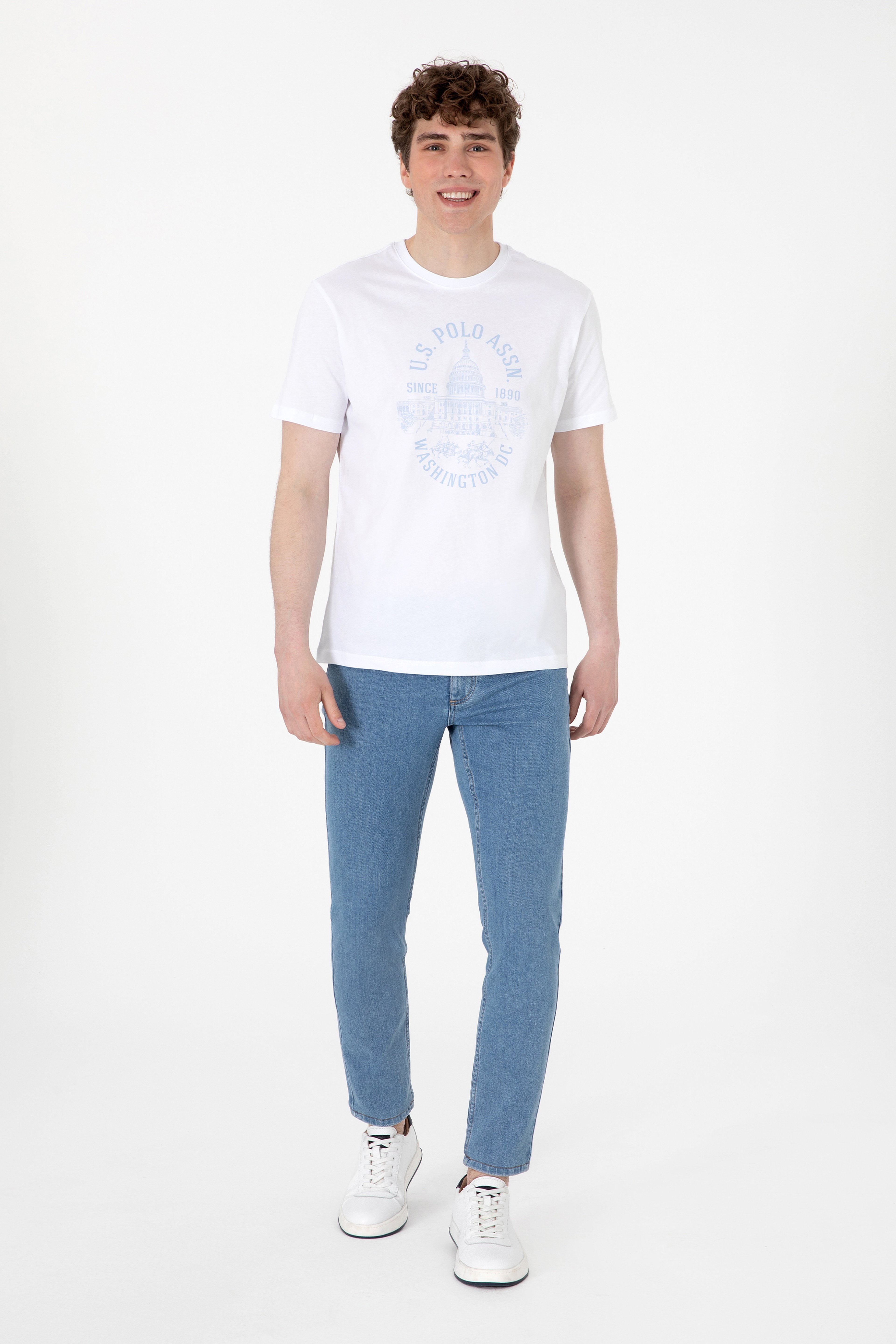 Erkek Açık Mavi Slim Fit Jean Pantolon - Image 1