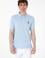 Erkek Regular Fit Polo Yaka Açık Mavi Basic Tişört