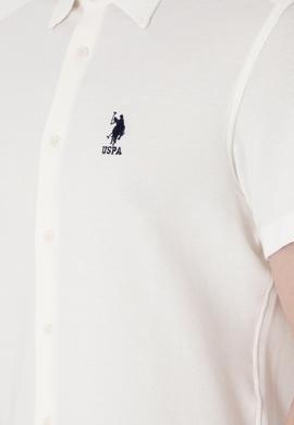 Erkek Beyaz Örme Gömlek - 50300367026