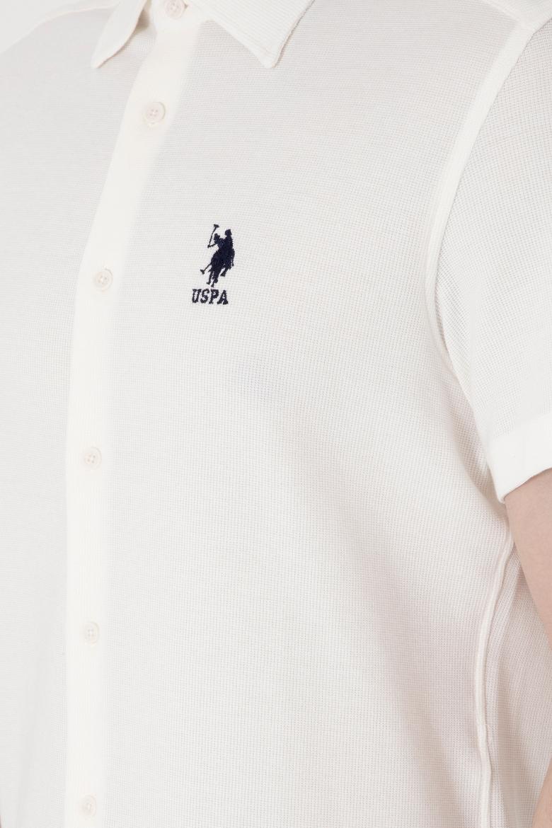 Erkek Beyaz Örme Gömlek - 50300367026