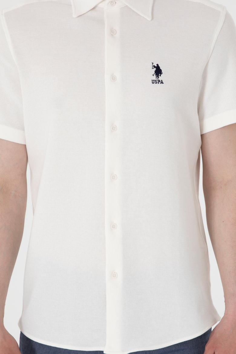 Erkek Beyaz Örme Gömlek - 50300367026