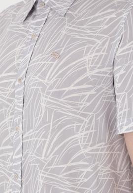 Erkek Açık Gri Kısa Kollu Gömlek - 50300434007