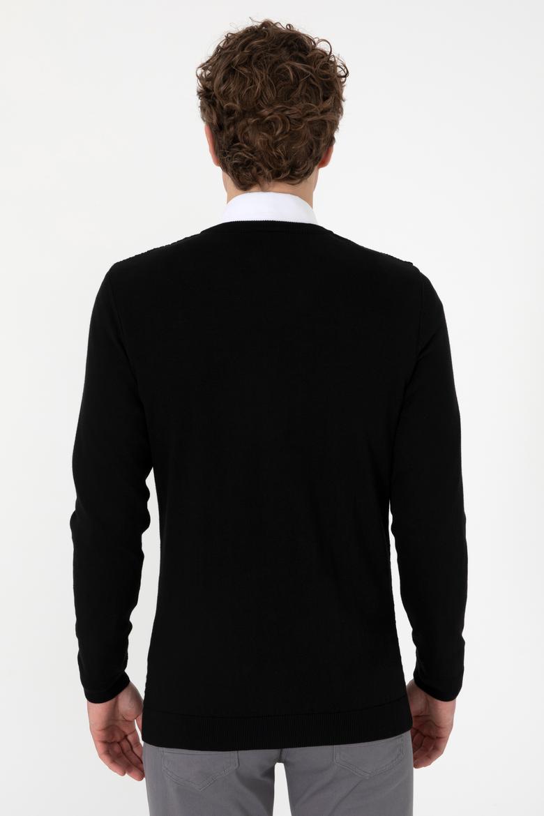 Erkek Siyah Basic Kazak - 50288879014