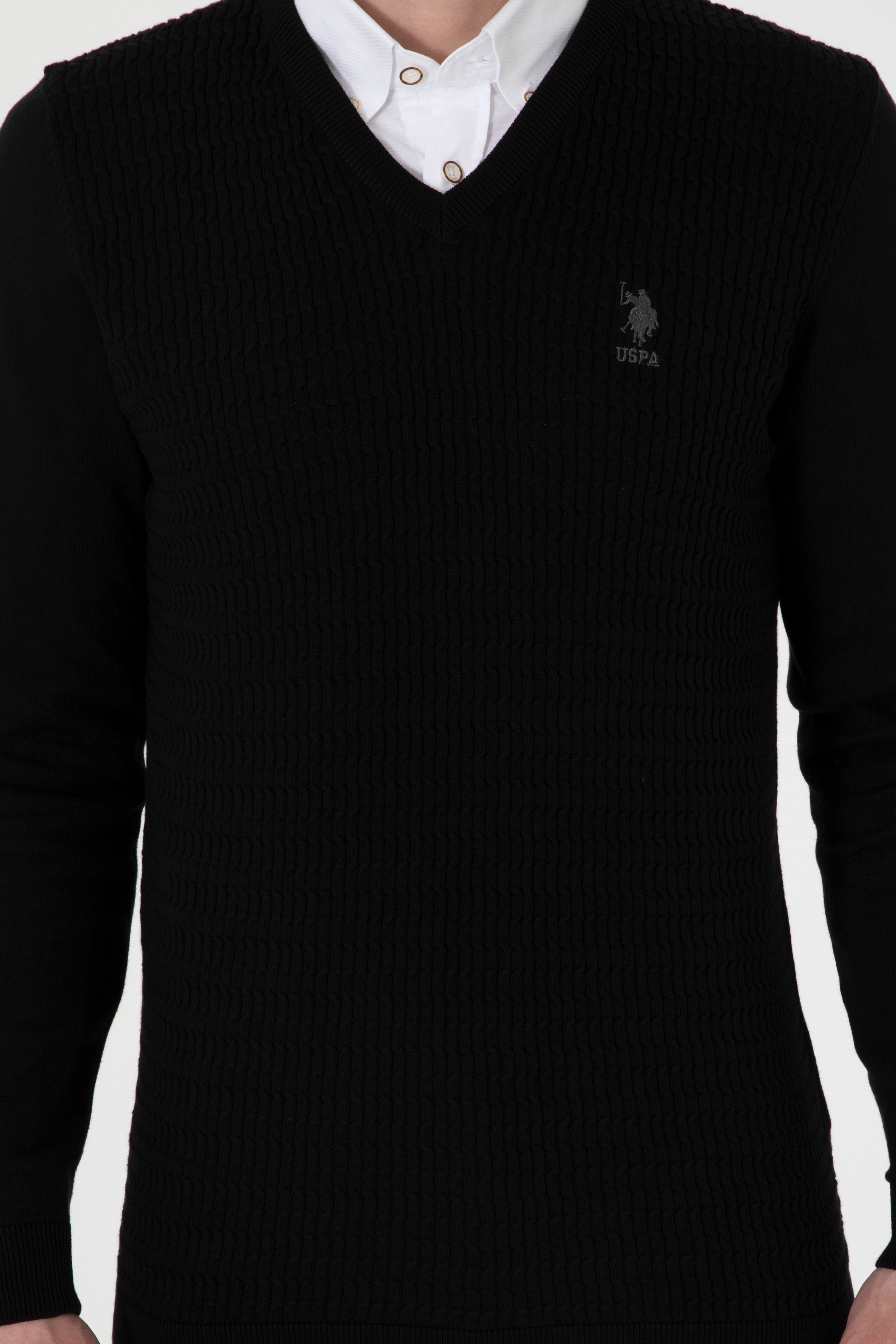 Erkek Siyah Basic Kazak - Image 6