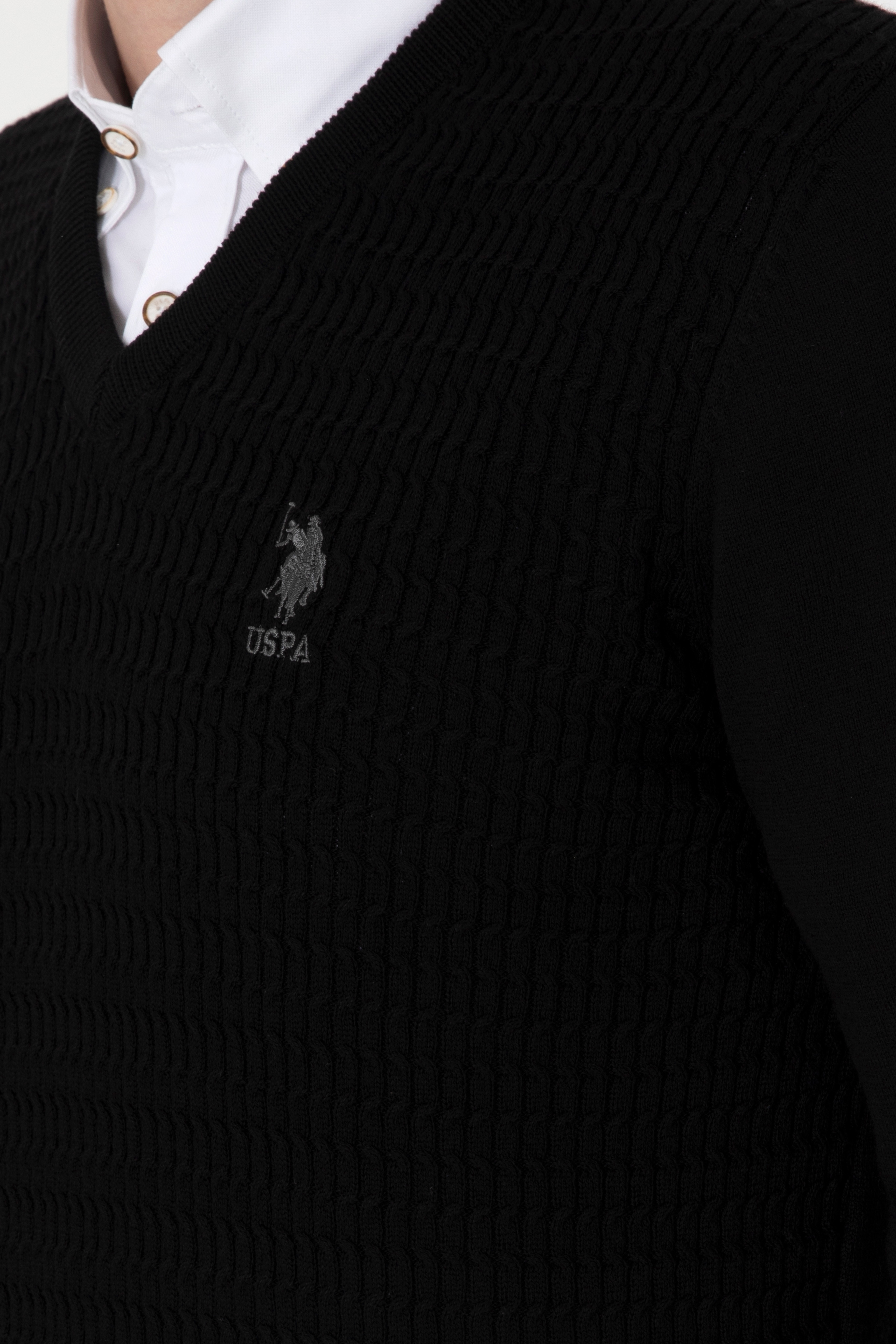 Erkek Siyah Basic Kazak - Image 7