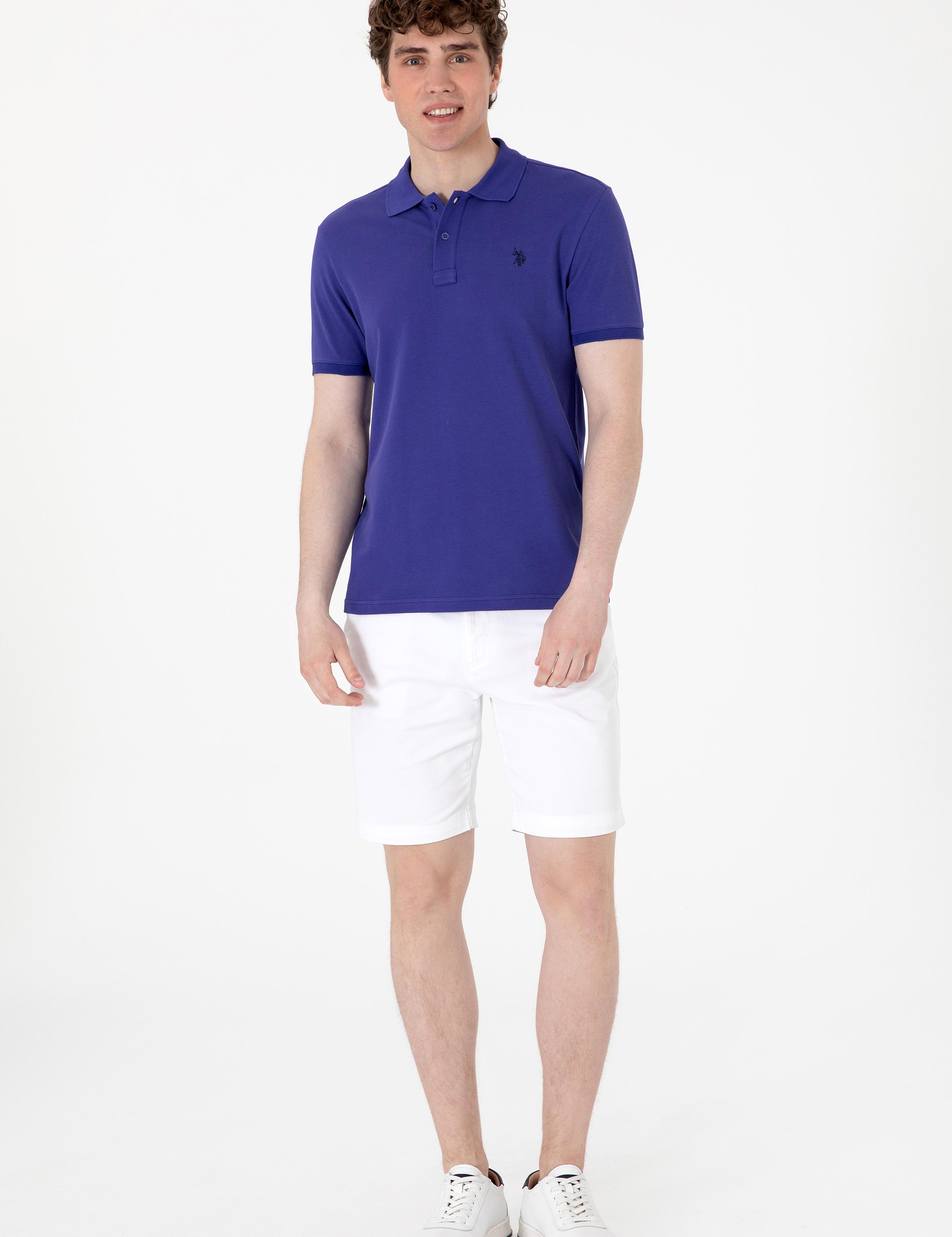 پولوشرت آستین کوتاه اندامی یقه پیراهنی مردانه یو اس پولو | U.S. Polo Assn. - تصویر 4