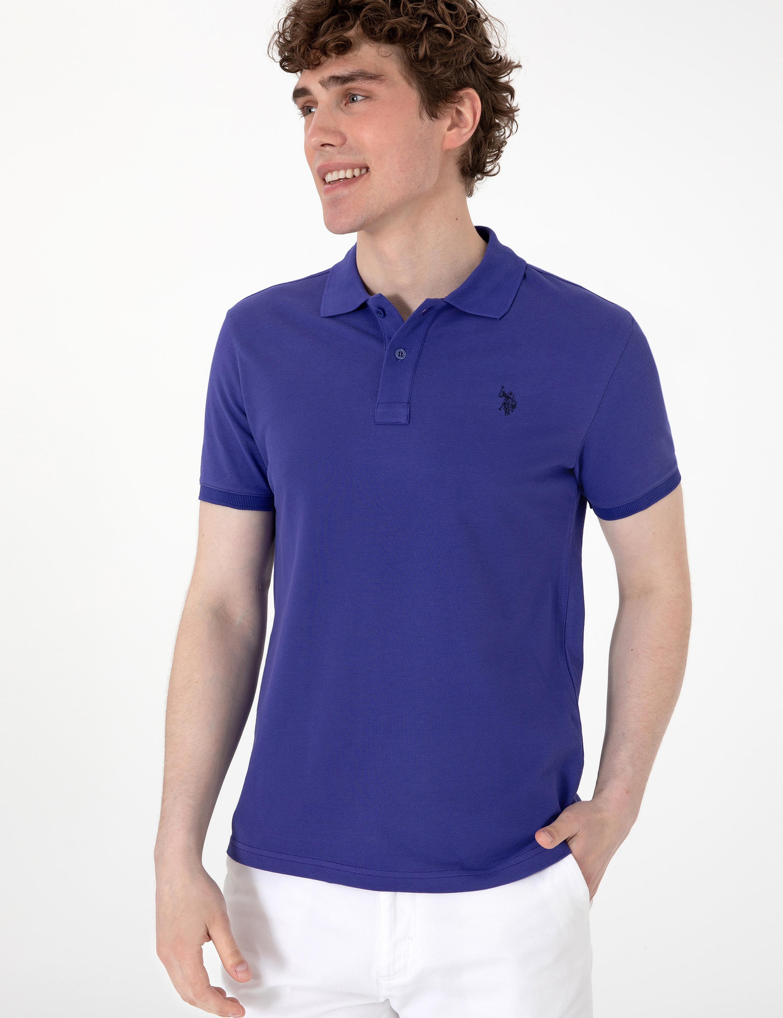 پولوشرت آستین کوتاه اندامی یقه پیراهنی مردانه یو اس پولو | U.S. Polo Assn. - تصویر 3