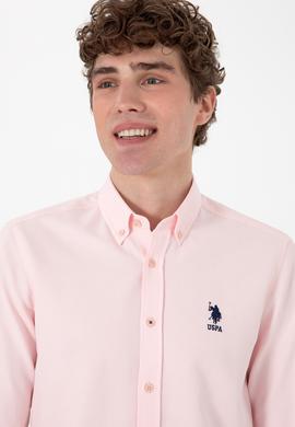 Erkek Açık Pembe Uzun Kollu Basic Gömlek - 50297997031