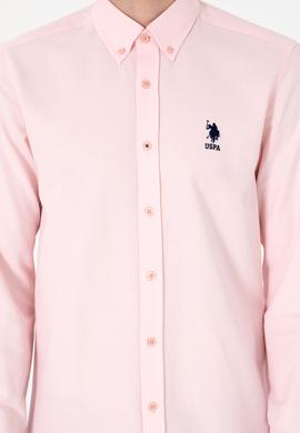 Erkek Açık Pembe Uzun Kollu Basic Gömlek - 50297997031