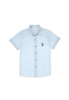 Erkek Çocuk Açık Mavi Kısa Kollu Gömlek - 50298044022