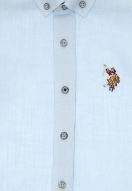 Erkek Çocuk Açık Mavi Kısa Kollu Gömlek - 50298044022