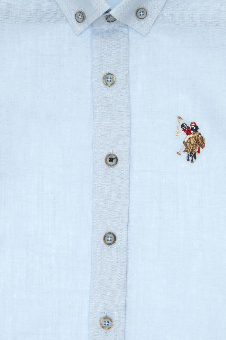 Erkek Çocuk Açık Mavi Kısa Kollu Gömlek - 50298044022