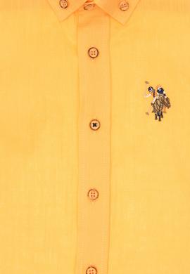 Erkek Çocuk Turuncu Kısa Kollu Gömlek - 50298044061