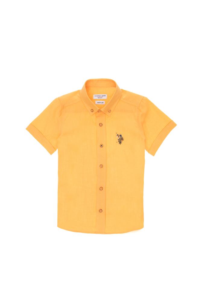 Erkek Çocuk Turuncu Kısa Kollu Gömlek