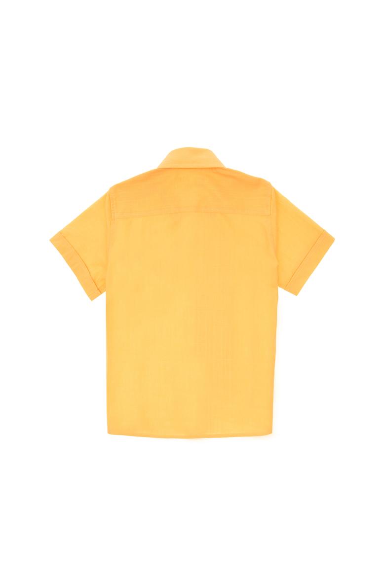 Erkek Çocuk Turuncu Kısa Kollu Gömlek - 50298044061
