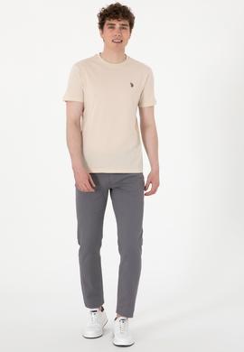 Erkek Regular Fit Bisiklet Yaka Taş Basic Tişört - 50298015063