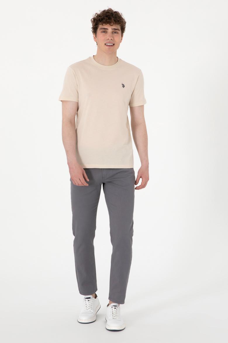 Erkek Regular Fit Bisiklet Yaka Taş Basic Tişört - 50298015063