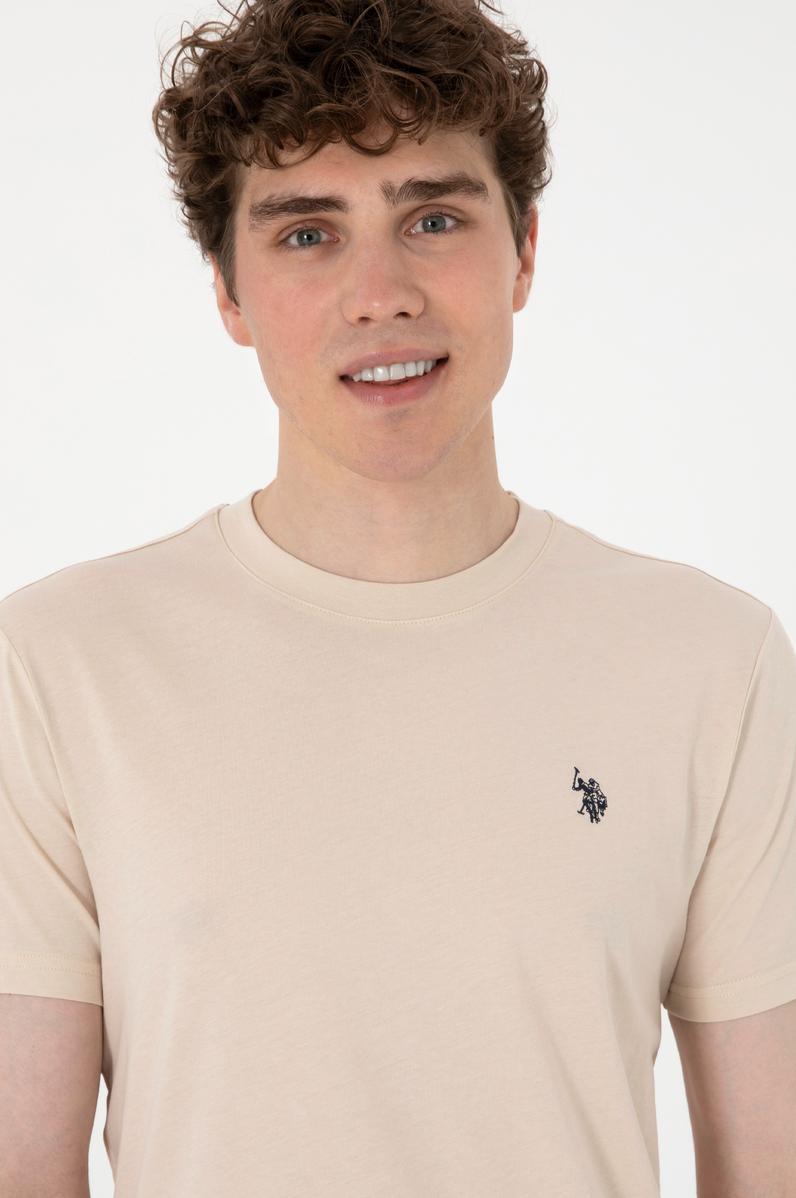 Erkek Regular Fit Bisiklet Yaka Taş Basic Tişört