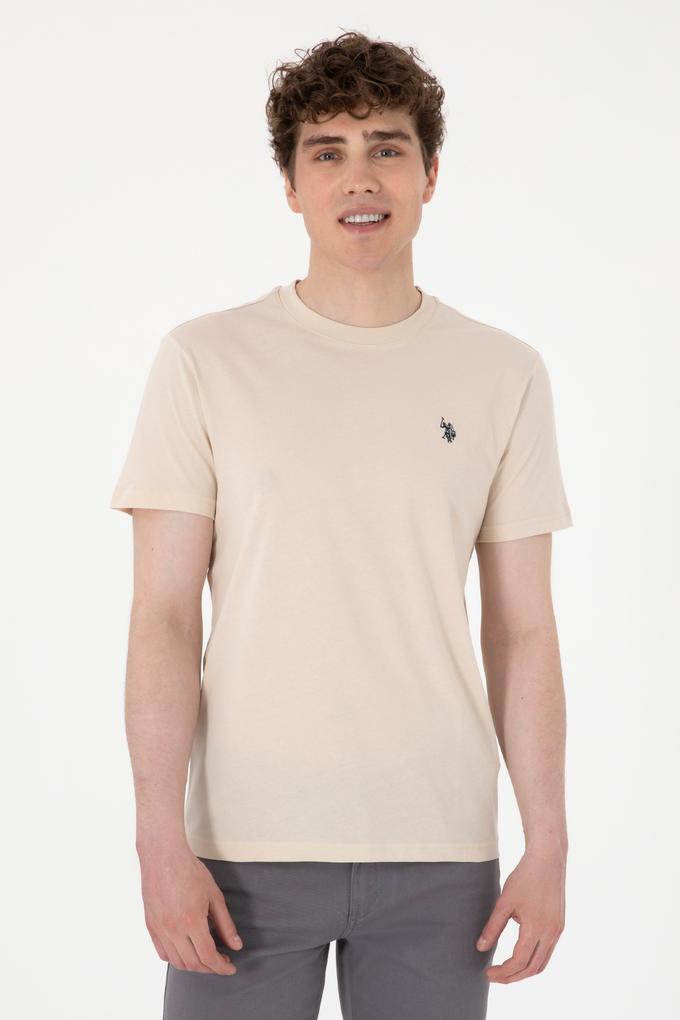 Erkek Regular Fit Bisiklet Yaka Taş Basic Tişört