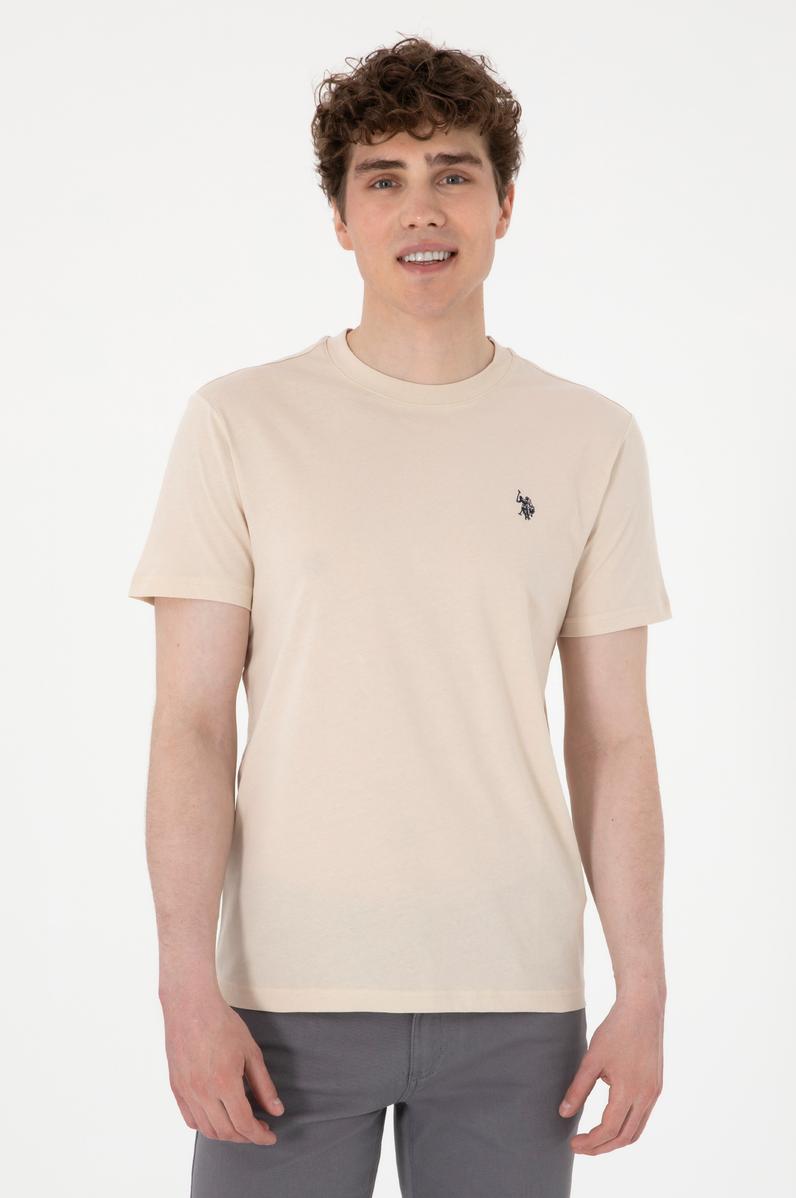 Erkek Regular Fit Bisiklet Yaka Taş Basic Tişört