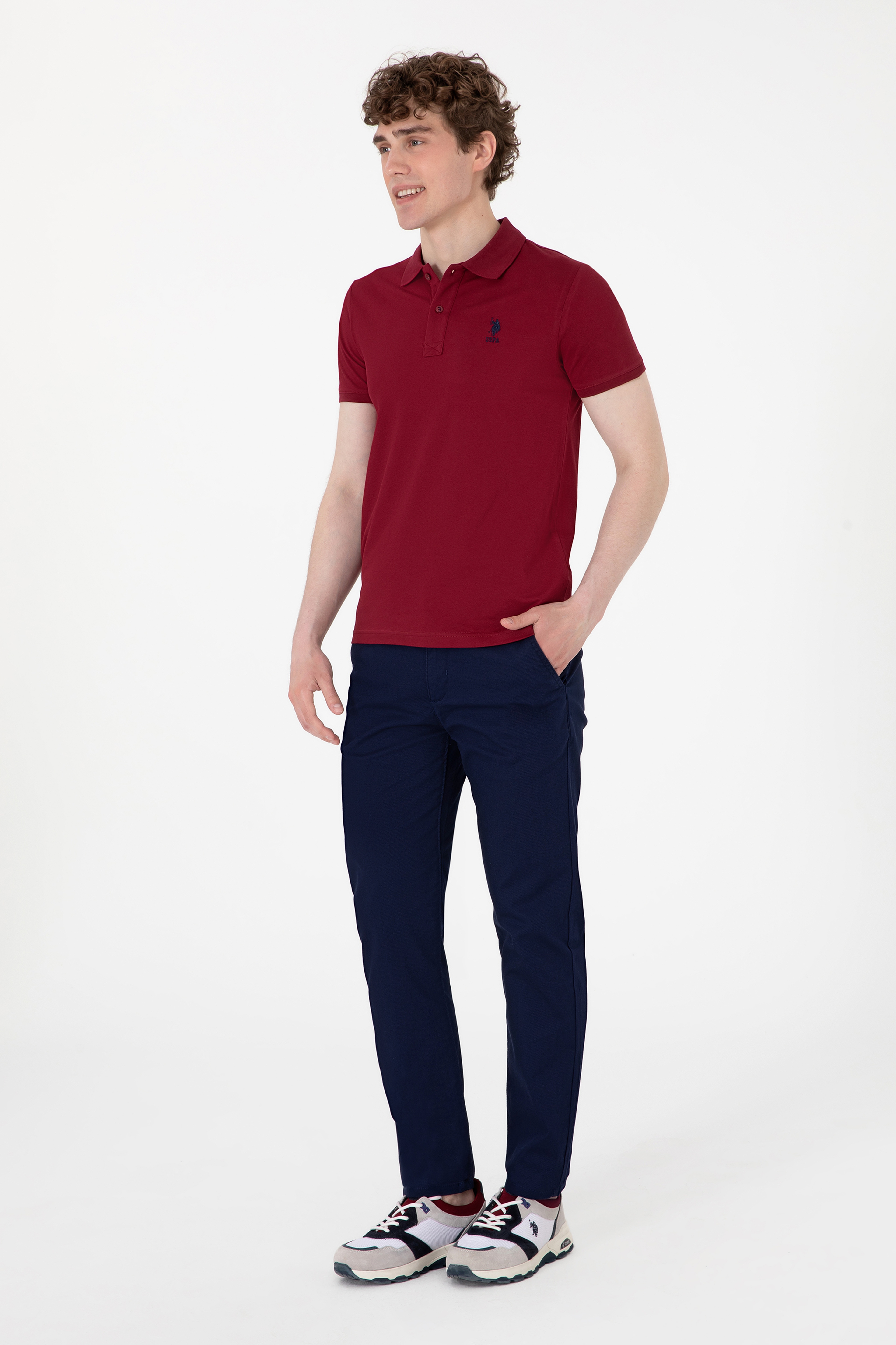 Erkek Slim Fit Lacivert Kanvas / Chino Pantolon - Image 3