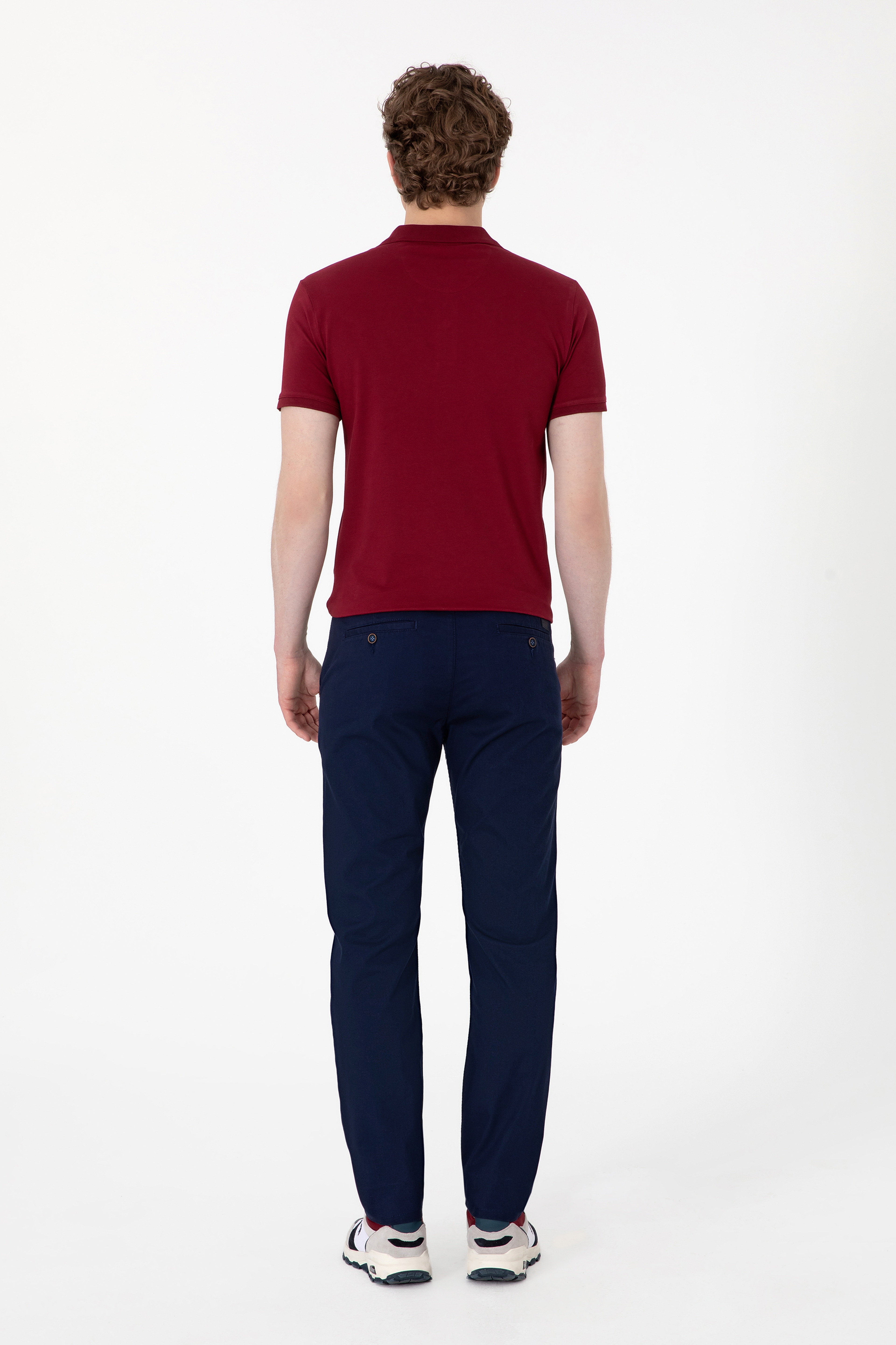 Erkek Slim Fit Lacivert Kanvas / Chino Pantolon