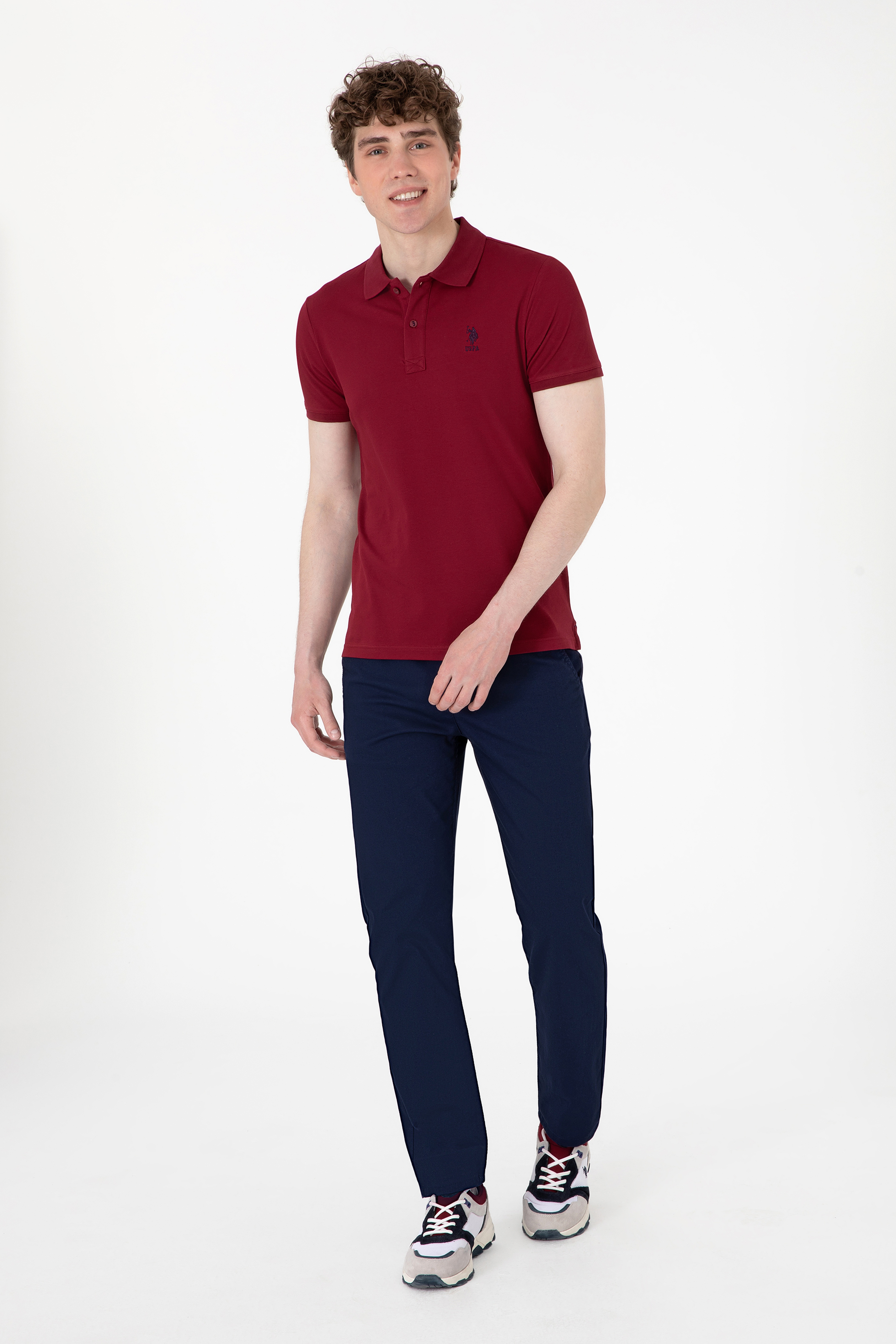 Erkek Slim Fit Lacivert Kanvas / Chino Pantolon