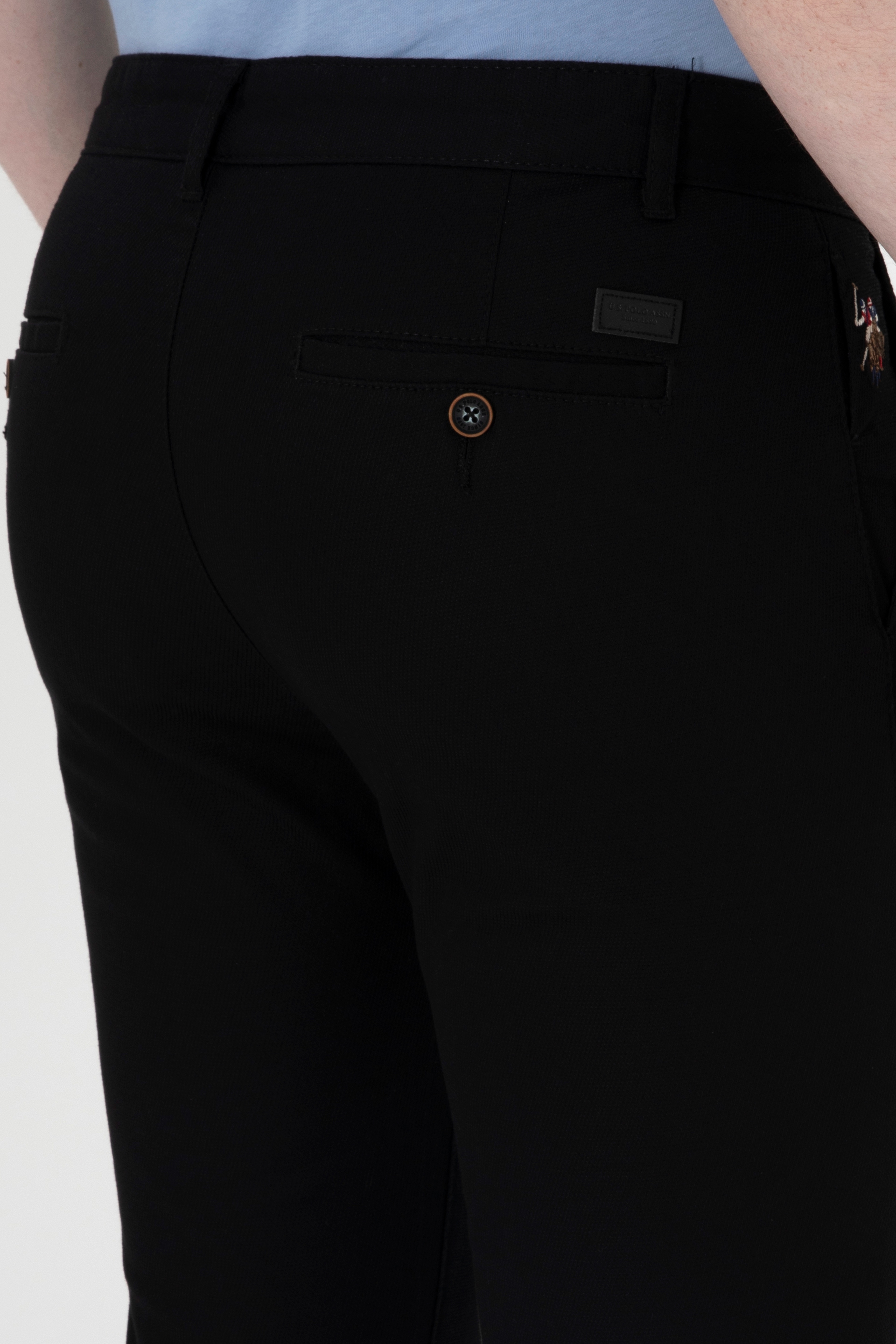 Erkek Slim Fit Siyah Kanvas Pantolon - Image 6