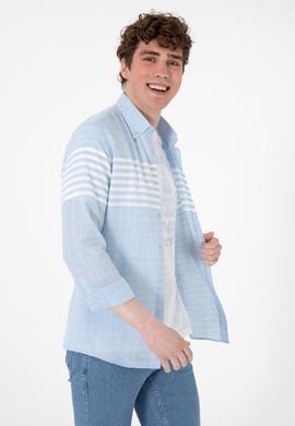 Erkek Açık Mavi Uzun Kollu Gömlek - 50300013007