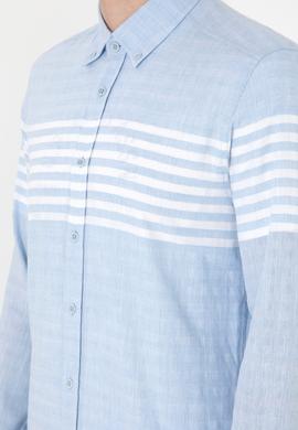 Erkek Açık Mavi Uzun Kollu Gömlek - 50300013007