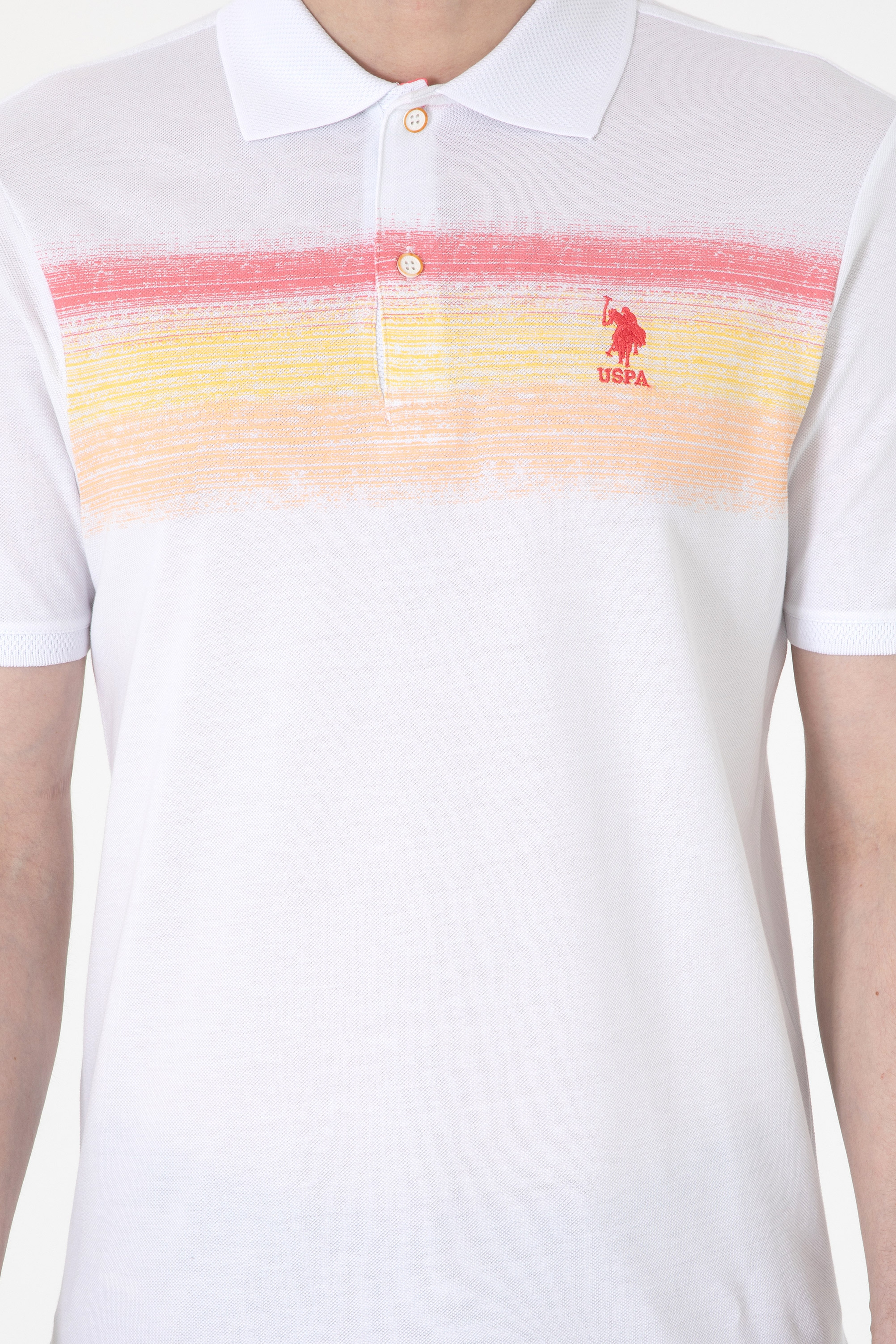 Erkek Regular Fit Polo Yaka Turuncu Tişört - Image 6