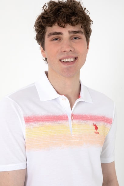 Erkek Regular Fit Polo Yaka Turuncu Tişört
