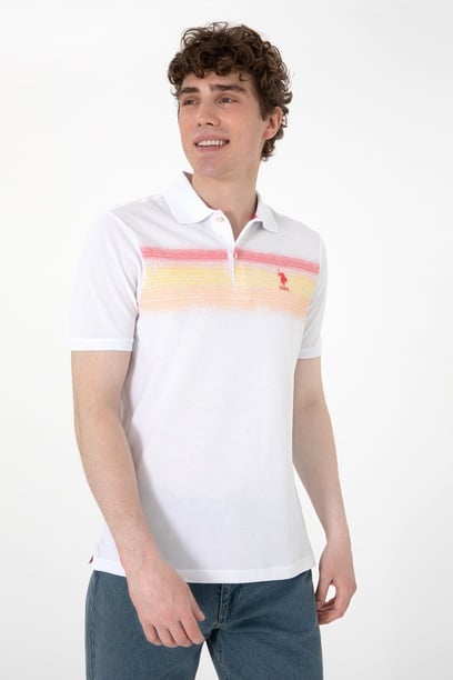 Erkek Regular Fit Polo Yaka Turuncu Tişört