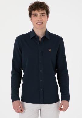 Erkek Lacivert Örme Gömlek - 50300402017